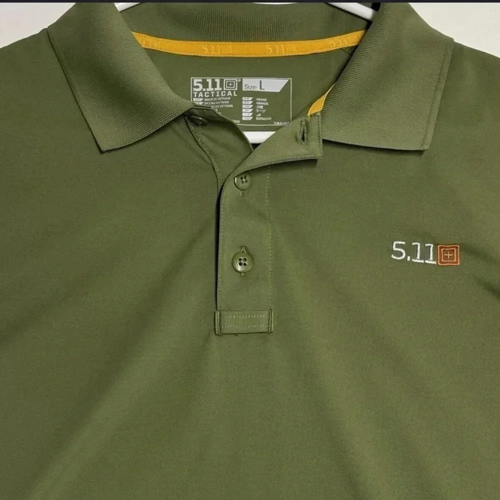 5.11 PINNACLE SHORT SLEEVE Green POLO 100% polyester size smalll - Picture 3 of 16